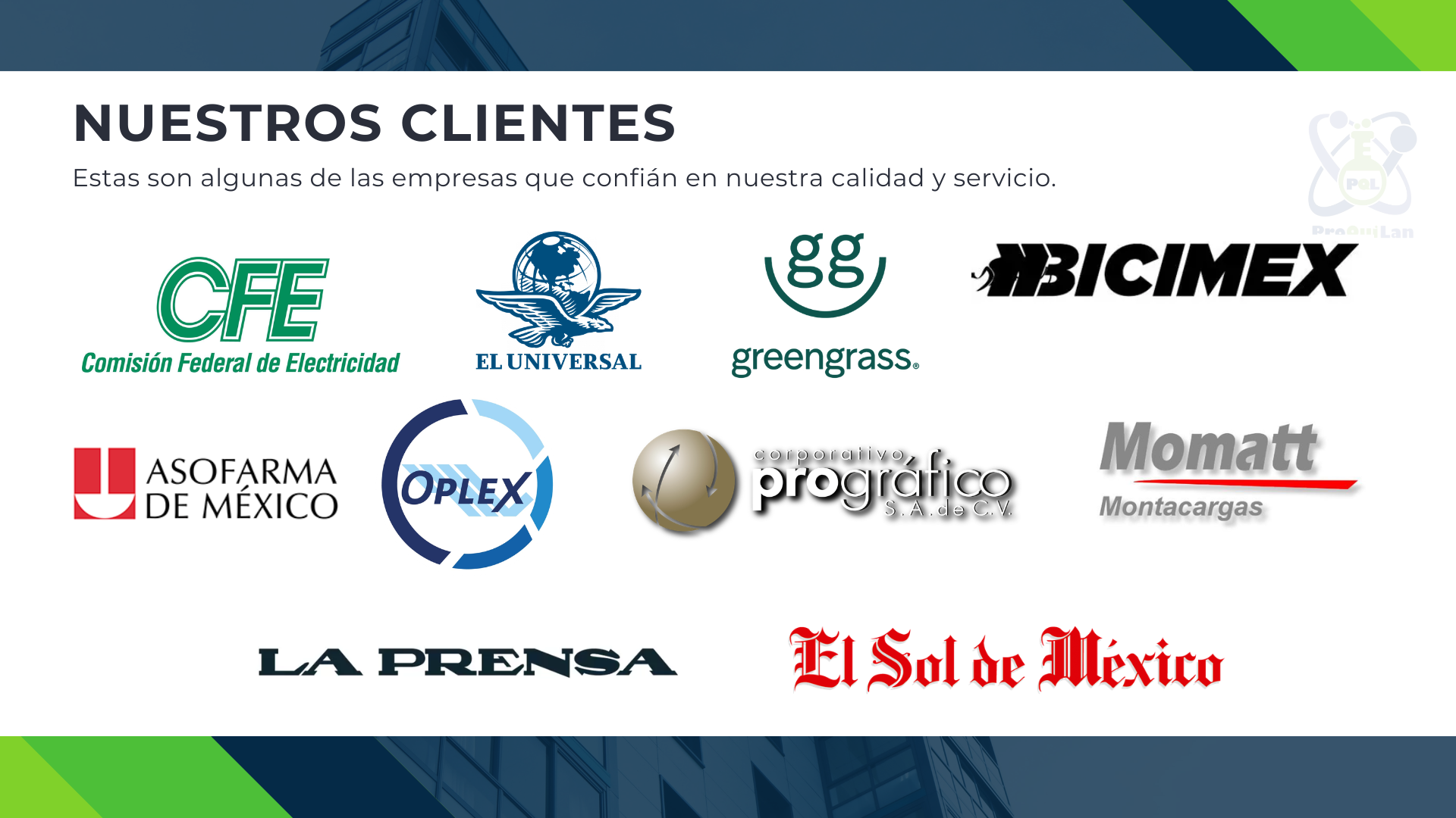 Nuestros Clientes - Proquilan